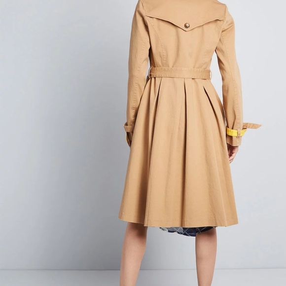 NWT Modcloth Women's Classic Imagination Trench - Picture 2 of 5